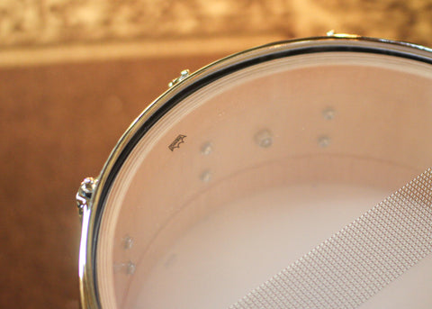 DW 6x14 Collector's Maple VLT Smoke Glass Contrail Snare Drum - SO#1457913