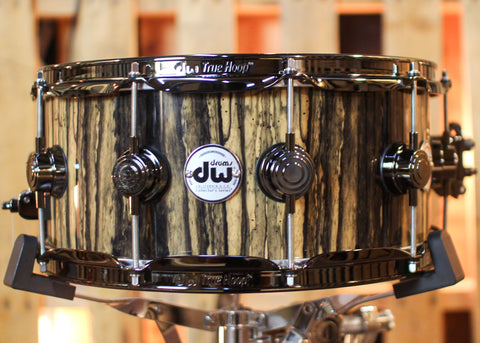 DW 6x14 Collector's Pure Birch Natural Lacquer over Royal Ebony Snare Drum - SO#1409990