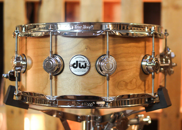 DW 6x14 Collector's Cherry HVLT Natural Satin Oil Snare Drum - SO#1444637