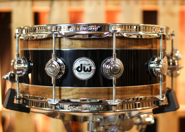 DW 6x14 Collector's Walnut Aluminum Reverse Edge Snare Drum - SO#1193561