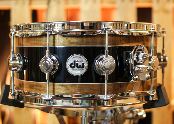 DW 6x14 Collector's Walnut Aluminum Reverse Edge Snare Drum - SO#1193561