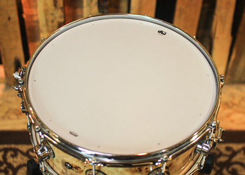 DW 6x15 Collector's Purpleheart VLT Mapa Burl Snare Drum - SO#1365283