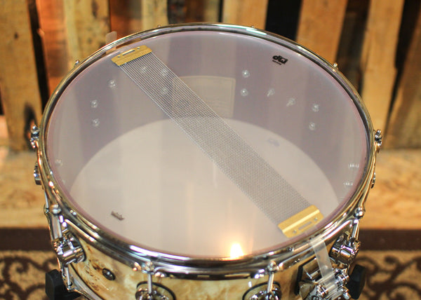 DW 6x15 Collector's Purpleheart VLT Mapa Burl Snare Drum - SO#1365283