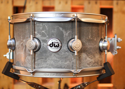 DW 7x13 Collector's Concrete Snare Drum w/ Satin Chrome Hardware