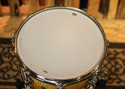 DW 7x13 Collector's Maple VLT Burnt Toast Fade over Curly Maple Snare Drum - SO#1291851