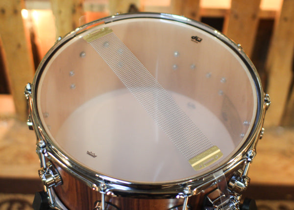 DW 7x14 Collector's Maple 333 Santos Rosewood Hard Satin Snare Drum - SO#1444608