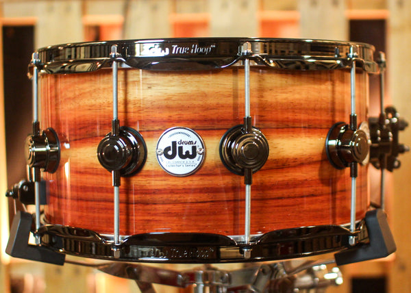 DW 7x14 Collector's Maple 333 Natural Lacquer over Horizontal Padauk Snare Drum - SO#1409991
