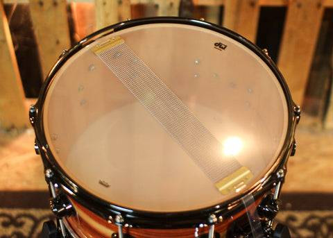 DW 7x14 Collector's Maple 333 Natural Lacquer over Horizontal Padauk Snare Drum - SO#1409991