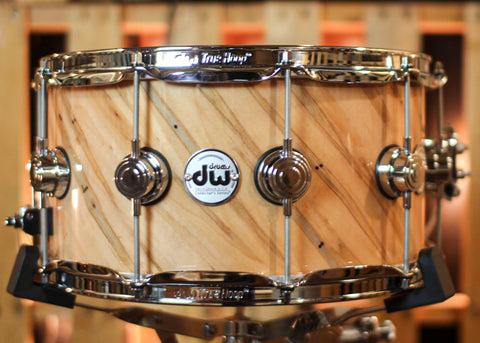 DW 7x14 Collector's Maple 333 Natural Lacquer over Twisted Mineral Maple Snare Drum - SO#1410007