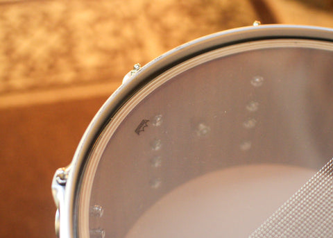 DW 7x14 Collector's Maple Mahogany Army Green Hard Satin Snare Drum - SO#1439018
