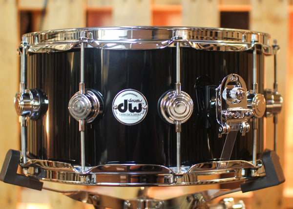 DW 7x14 Collector's Maple VLT Gloss Black Snare Drum - SO#1444769