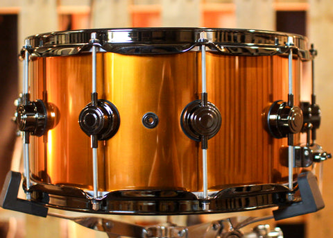 DW 7x14 Collector's Maple VLT Liquid Copper Lacquer Snare Drum - SO#1405026