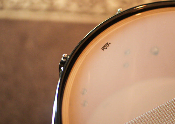 DW 7x14 Collector's Maple VLT Natural Lacquer over Candy Stripe Padauk Snare Drum - SO#1410012