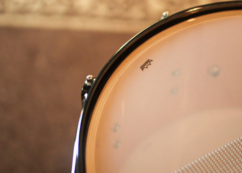 DW 7x14 Collector's Maple VLT Natural Lacquer over Candy Stripe Padauk Snare Drum - SO#1410012