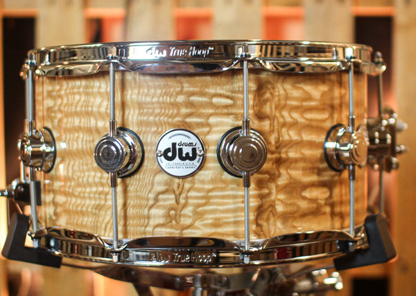 DW 7x14 Collector's Maple VLT Natural Lacquer over Tamo Ash Snare Drum - SO#1410003
