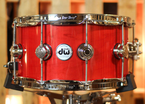 DW 7x14 Collector's Standard Maple Candy Apple Red Snare Drum - SO#1439741