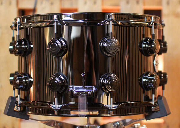 DW 8x14 Collector's Black Nickel over Brass Snare Drum w/ Black Nickel Hardware