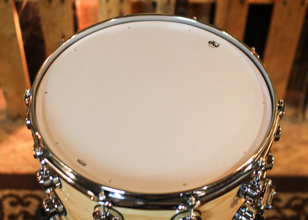 DW 8x14 Collector's Maple 333 Natural Lacquer over White Ash Snare Drum - SO#1410005