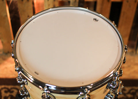 DW 8x14 Collector's Maple 333 Natural Lacquer over White Ash Snare Drum - SO#1410005