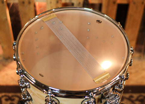 DW 8x14 Collector's Maple 333 Natural Lacquer over White Ash Snare Drum - SO#1410005