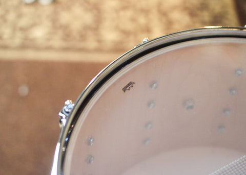 DW 8x14 Collector's Maple 333 Tequila Sunrise Burst over Black Limba Snare Drum - SO#1430091