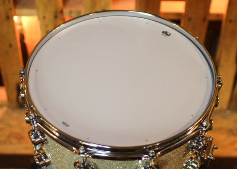 DW 8x14 Collector's Maple Mahogany Broken Glass Snare Drum - SO#1438335