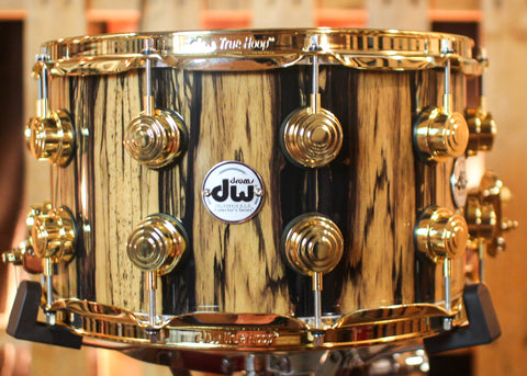 DW 8x14 Collector's Maple Mahogany Natural Lacquer over Ivory Ebony Snare Drum - SO#1409998