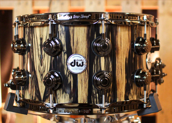 DW 8x14 Collector's Maple Mahogany Royal Ebony Snare Drum - SO#1388752