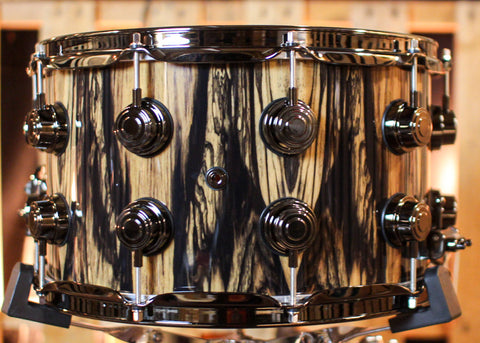 DW 8x14 Collector's Maple Mahogany Royal Ebony Snare Drum - SO#1388752