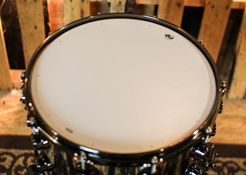 DW 8x14 Collector's Maple Mahogany Royal Ebony Snare Drum - SO#1388752