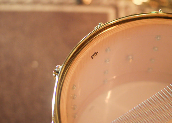 DW 8x14 Collector's Maple VLT Ginger Glitter Glass Snare Drum - SO#1417218