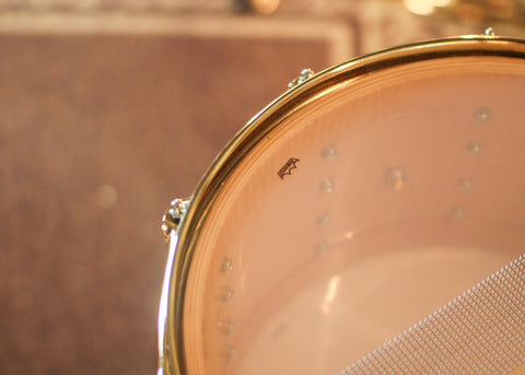 DW 8x14 Collector's Maple VLT Ginger Glitter Glass Snare Drum - SO#1417218