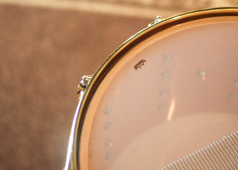 DW 8x14 Collector's Maple VLT Natural Lacquer over Redwood Curl Snare Drum - SO#1410006