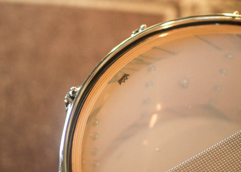 DW 8x14 Collector's Maple VLT Quick Candy Black Burst over Twisted Ivory Ebony Snare Drum - SO#1388755