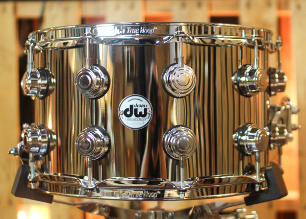 DW 8x14 Collector's Polished Nickel over Brass Snare Drum