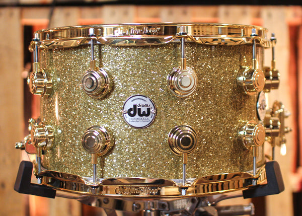 DW 8x14 Collector's Standard Maple Gold Glass Snare Drum - SO#1335981