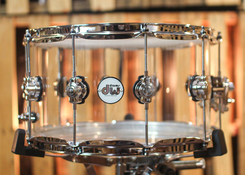 DW 8x14 Design Clear Acrylic Snare Drum - DDAC0814SSCL1