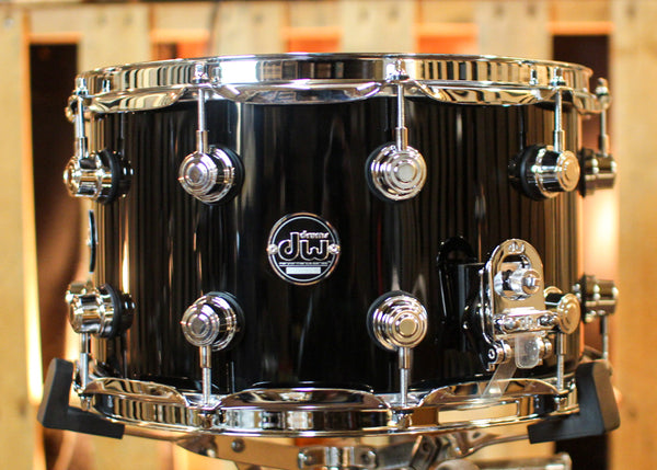 DW Performance Piano Black Lacquer Snare Drum - 8x14