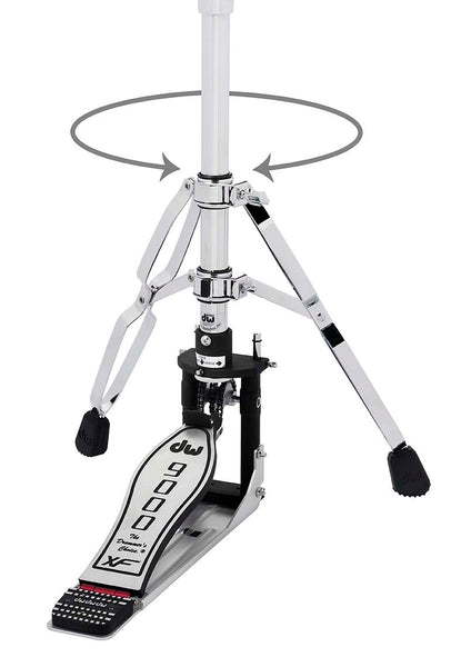 DW 9000 Series Double Braced 2-Leg Extended Footboard Hi Hat Stand - DWCP9500TBXF