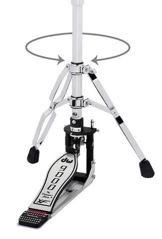 DW 9000 Series Double Braced 2-Leg Extended Footboard Hi Hat Stand - DWCP9500TBXF