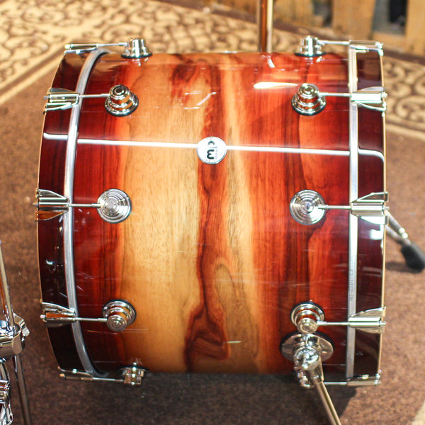 DW Collector's Cherry Spruce Red Burst over Horizontal Padauk Drum Set - 22,8,10,12,16 - SO#1343760