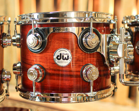 DW Collector's Cherry Spruce Red Burst over Horizontal Padauk Drum Set - 22,8,10,12,16 - SO#1343760