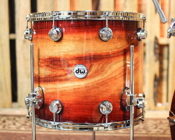 DW Collector's Cherry Spruce Red Burst over Horizontal Padauk Drum Set - 22,8,10,12,16 - SO#1343760