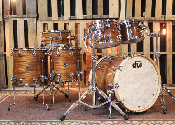 DW Collector's Contemporary Classics Natural Lacquer Drum Set - 22,10,12,14,16,14sn - SO#1432858