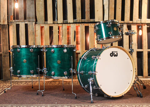 DW Collector's Jazz Maple Gum Turquoise Green Drum Set - 24,13,16,18 - SO#1065155
