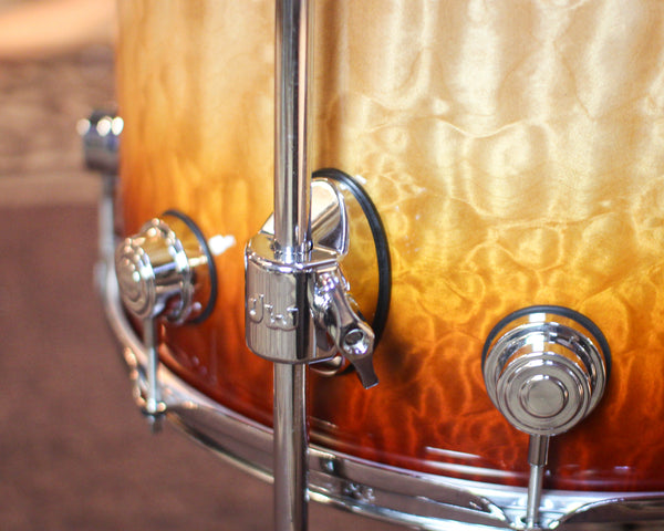 DW Collector's Maple 333 Almond Burst over Super Quilted Maple Drum Set - 22,10,12,16 - SO#1421335
