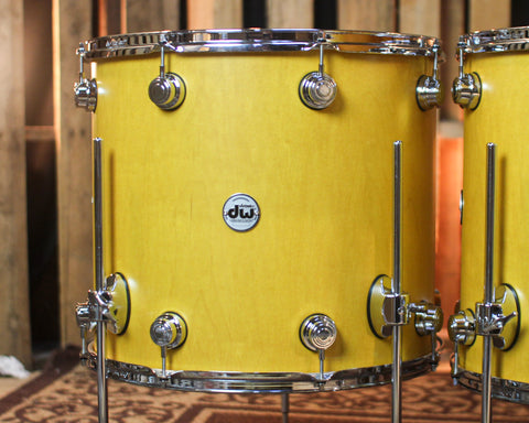 DW Collector's Maple 333 Amber Satin Oil Concert Tom Drum Set - 22,12,13,14,15,16,18 - SO#1439025
