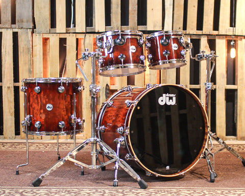 DW Collector's 333 Candy Apple Burst over Sapele Drum Set - 22,10,12,16 - SO#1354813