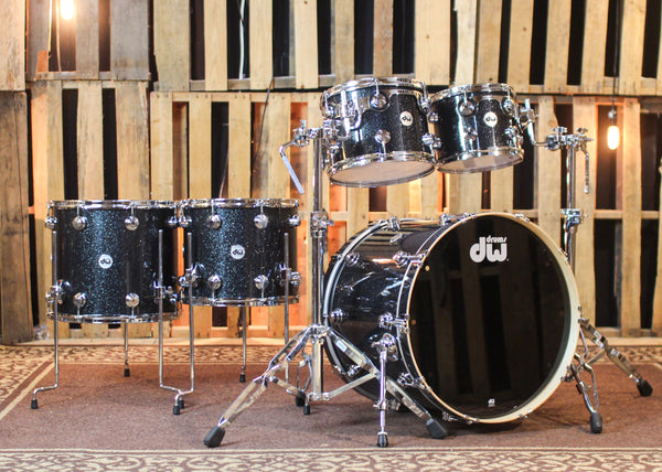 DW Collector's Maple 333 Black Ice Drum Set - 22,10,12,14,16 - SO#1452309