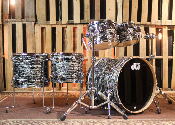 DW Collector's Maple 333 Black Oyster Glass Drum Set - 22,10,12,14,16 - SO#1420562